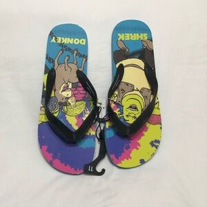 Donkey and Shrek men’s Multicolor Flip Flops.11